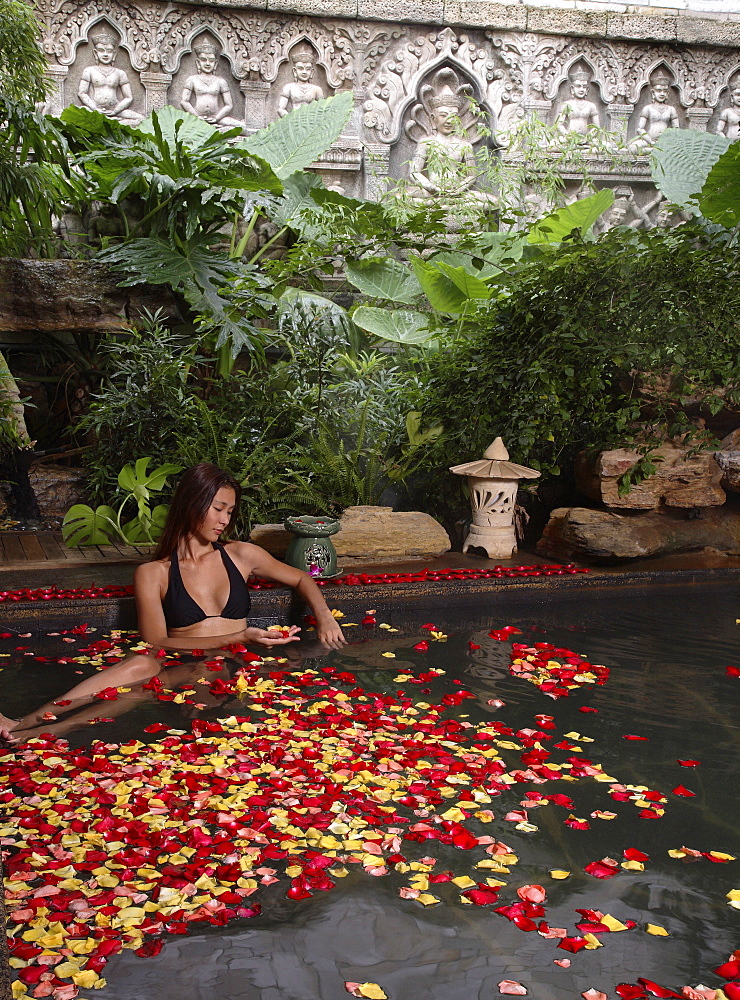 Hot Spring Pool at the Brilliant Resort and Spa in Kunming, Yunnan Province, China, Asia