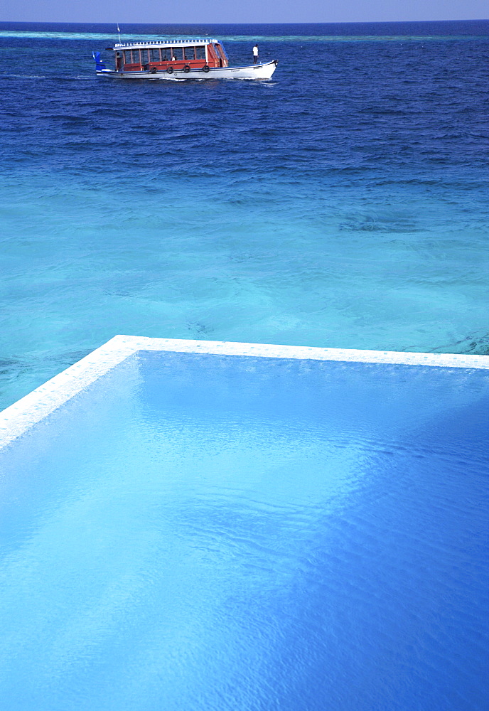 Pool at the Escape Water Villa at Coco Palm Bodu Hithi, the Maldives, Indian Ocean, Asia