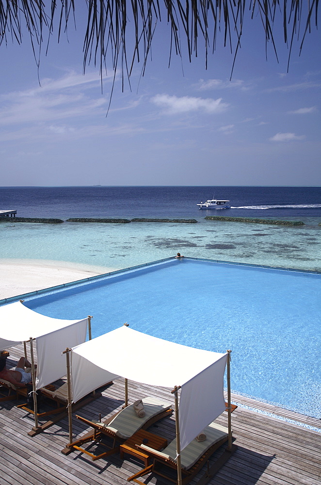 Pool at Coco Palm Bodu Hithi Resort in the Maldives, Indian Ocean, Asia