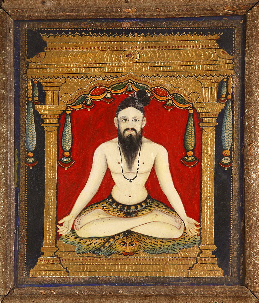 Painting of a man meditating