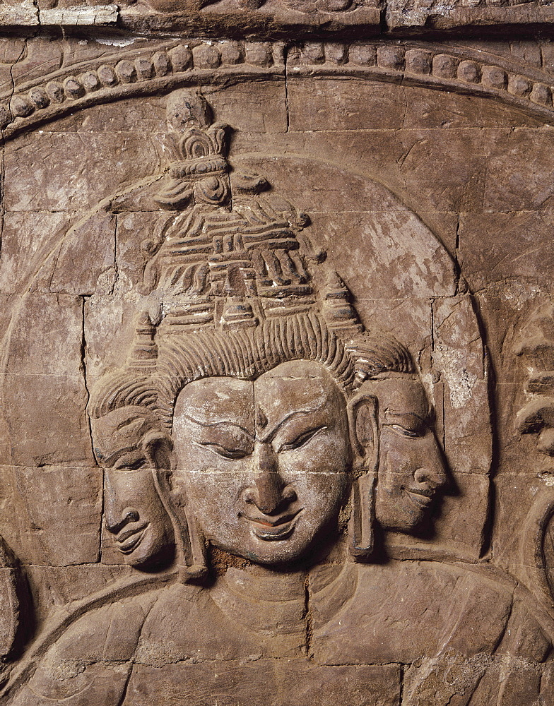 Brahma, Nanpaya temple, Bagan (Pagan), Myanmar (Burma), Asia