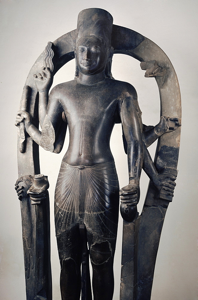 Vishnu from Phnom Da, Khmer Art from the 7th and 8th centuries, National Museum of Phnom Penh, Cambodia, Indochina, Southeast Asia, Asia