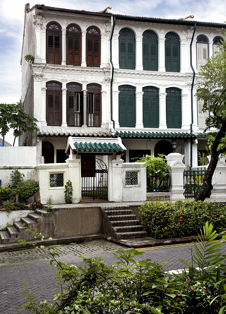 Shophouses in Emerald Hill, a prime residential area, Singapore, Southeast Asia, Asia