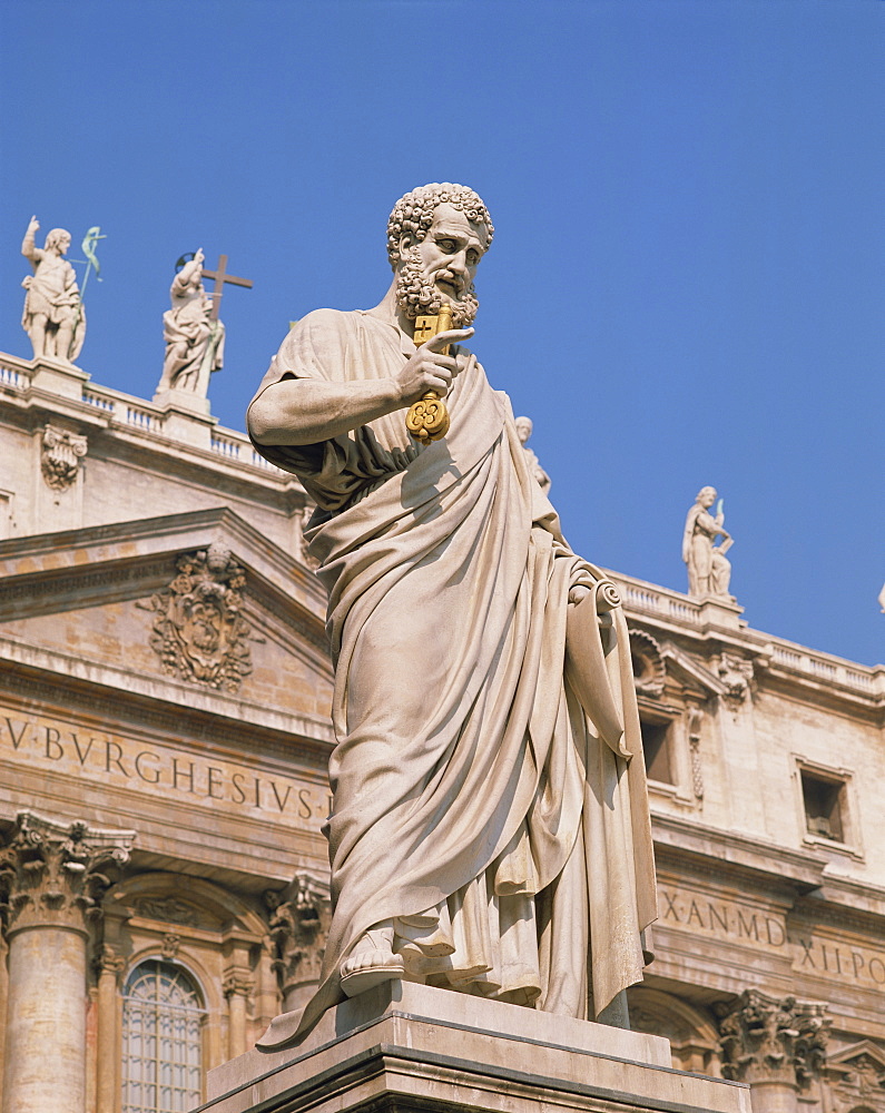 St. Peter's statue, Rome, Lazio, Italy, Europe