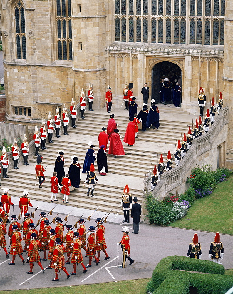 Garter ceremony, St. George's Chapel, Windsor Castle, Berkshire, England, United Kingdom, Europe