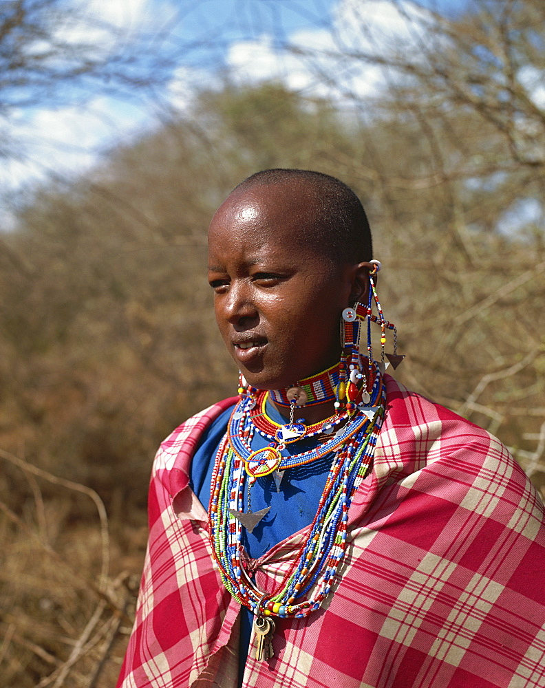 Maasai woman, Kenya, East Africa, Africa