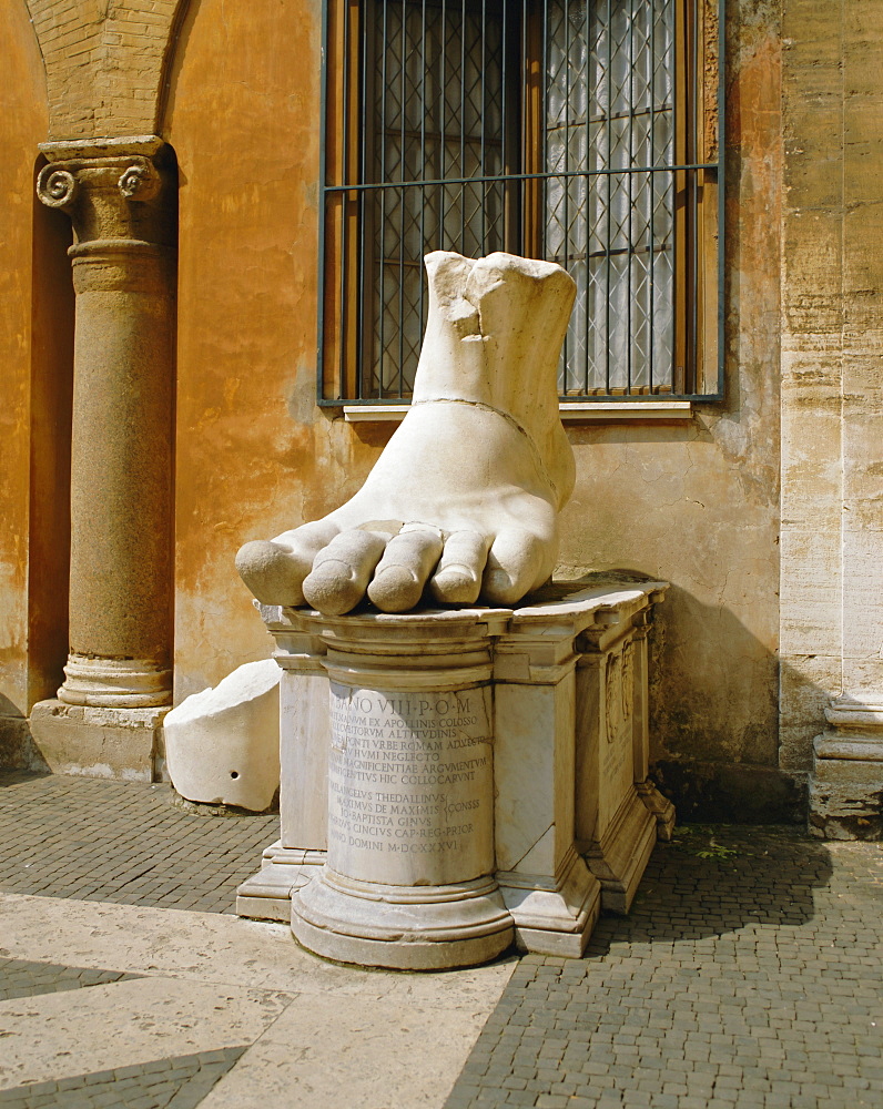 Statue of large foot, Capitol Hill, Rome, Lazio, Italy, Europe