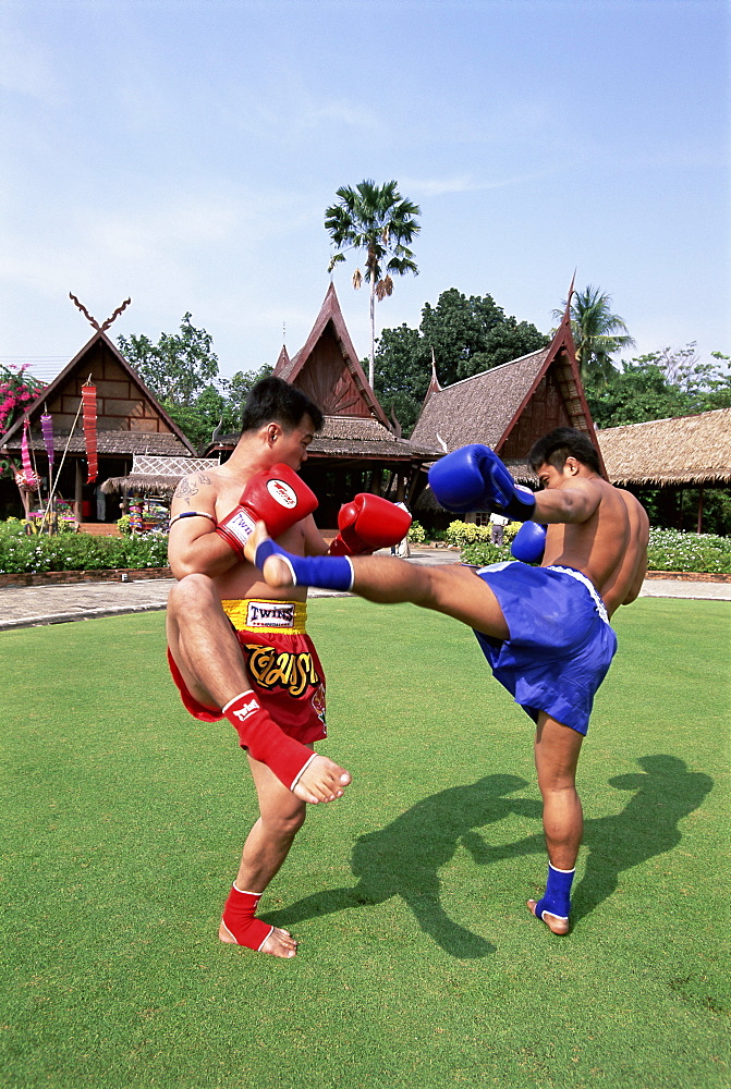 Thai boxers, the Rose Garden, Bangkok, Thailand, Southeast Asia, Asia