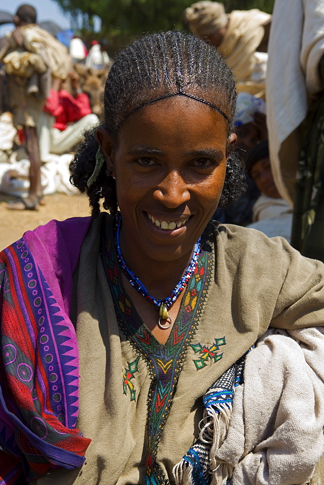 People walk for days to trade in this famous weekly market, Saturday market in Lalibela, Lalibela, Ethiopia, Africa