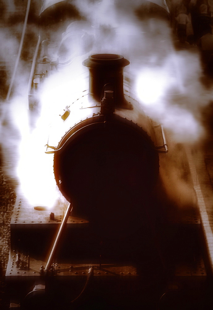 Close-up of a train, Arley Station, Severn Valley Railway. Worcestershire