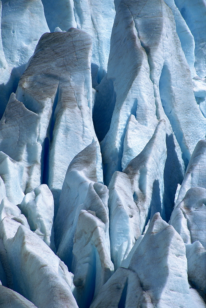 Crevasses, Mendenhall Glacier, Juneau Icefield, Alaska, United States of America, North America