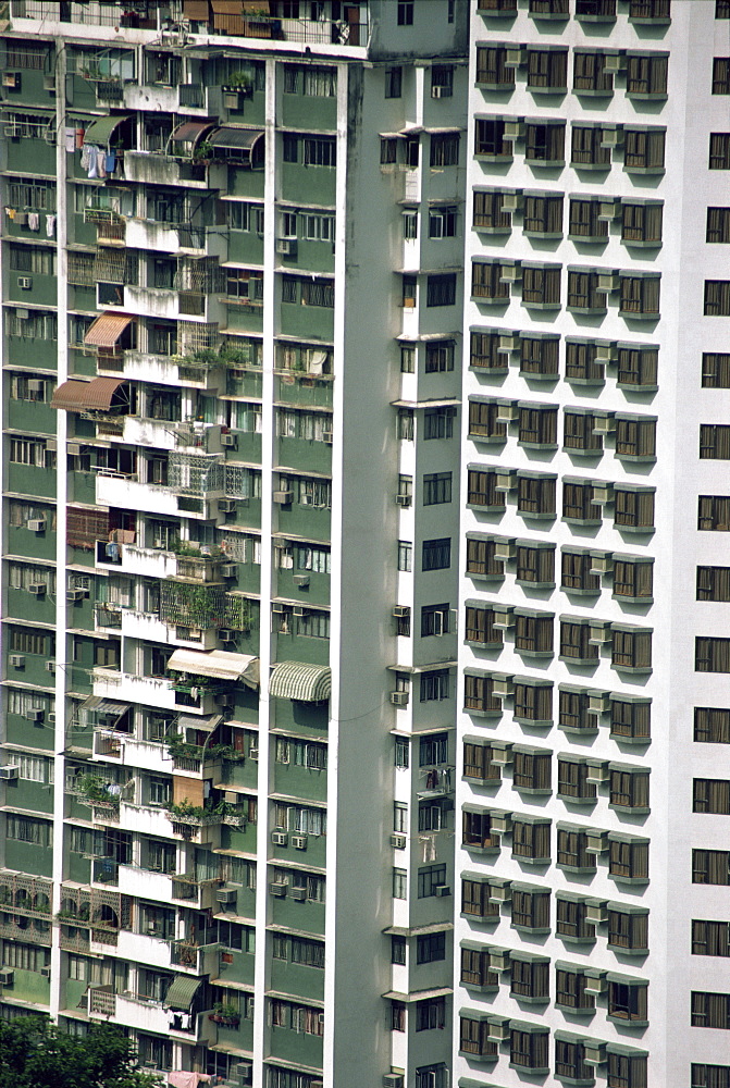 High rise flats in Happy Valley, Hong Kong, China, Asia