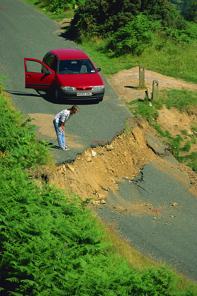 Landslide, Ainthorpe, North Yorkshire Moors, United Kingdom, Europe