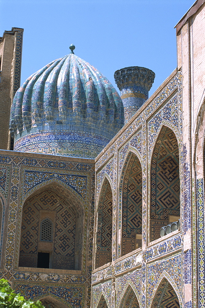 Ulughbek Medressa, Registan, Samarkand, Uzbekistan, Central Asia, Asia