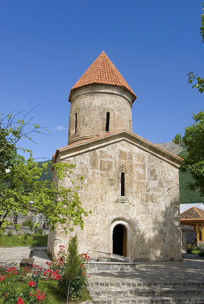 Albanian church, dating from the 12th century and not related to modern Albania, Kish, near Shaki, northern Azerbaijan, Central Asia, Asia