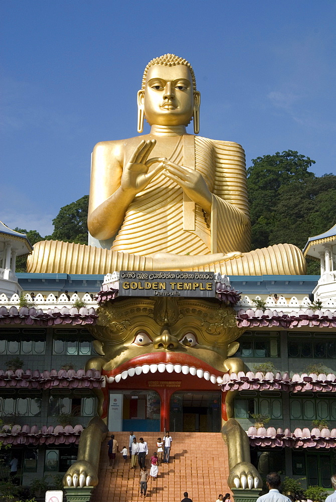 Golden Temple, with 30m high statue of Buddha, Dambulla, Sri Lanka, Asia