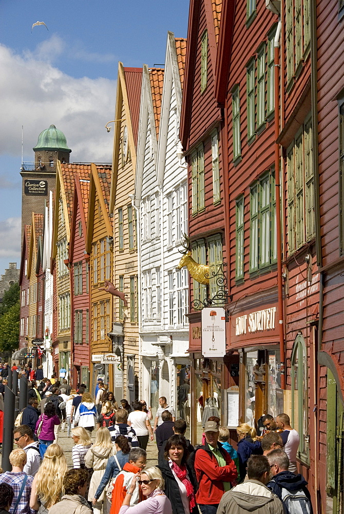 Bryggen waterfront, UNESCO World Heritage Site, Bergen, Norway, Scandinavia, Europe