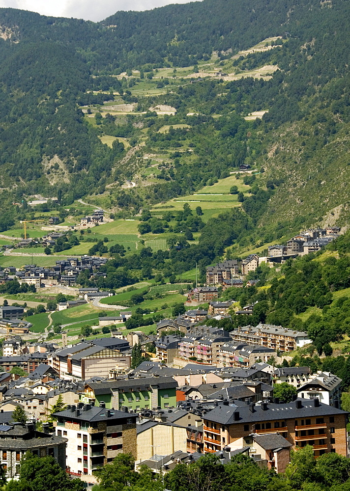 Andorra la Vella, capital city of Andorra state, Andorra, Pyrenees, Europe 