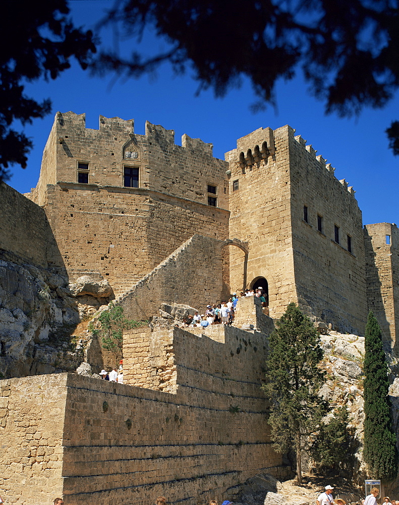 Acropolis, Lindos, island of Rhodes, Dodecanese, Greek Islands, Greece, Europe