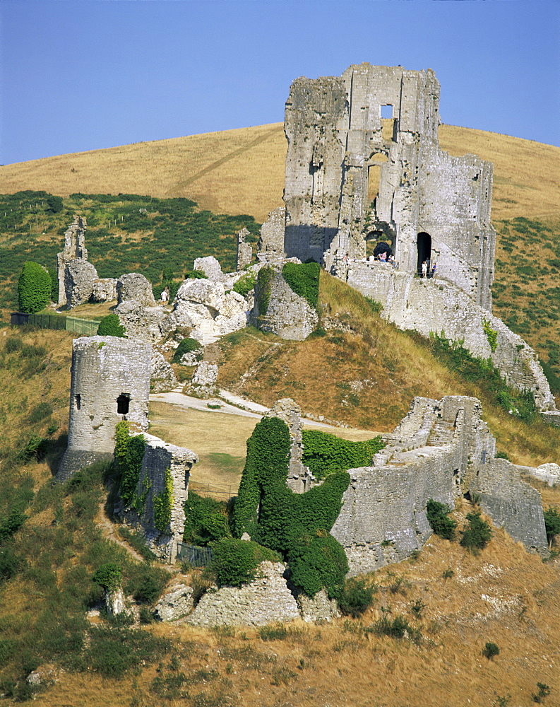 Corfe Castle, Dorset, England, United Kingdom, Europe