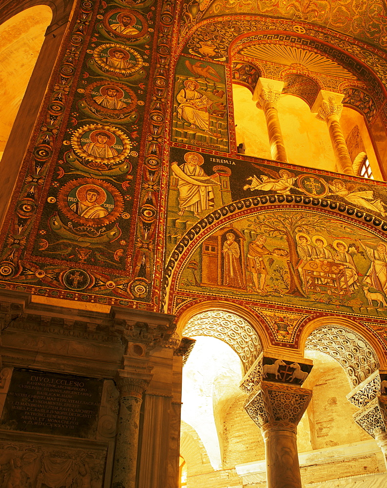 Mosaics, St. Vitalis church, Ravenna, Emilia-Romagna, Italy, Europe