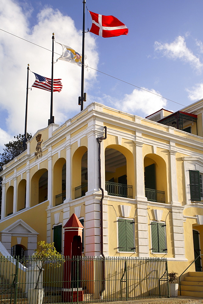 Government house, Christiansted, St.Croix, U.S. Virgin Islands, West Indies, Caribbean, Central America