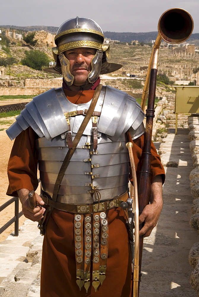 Roman soldier, Jerash, Jordan, Middle East