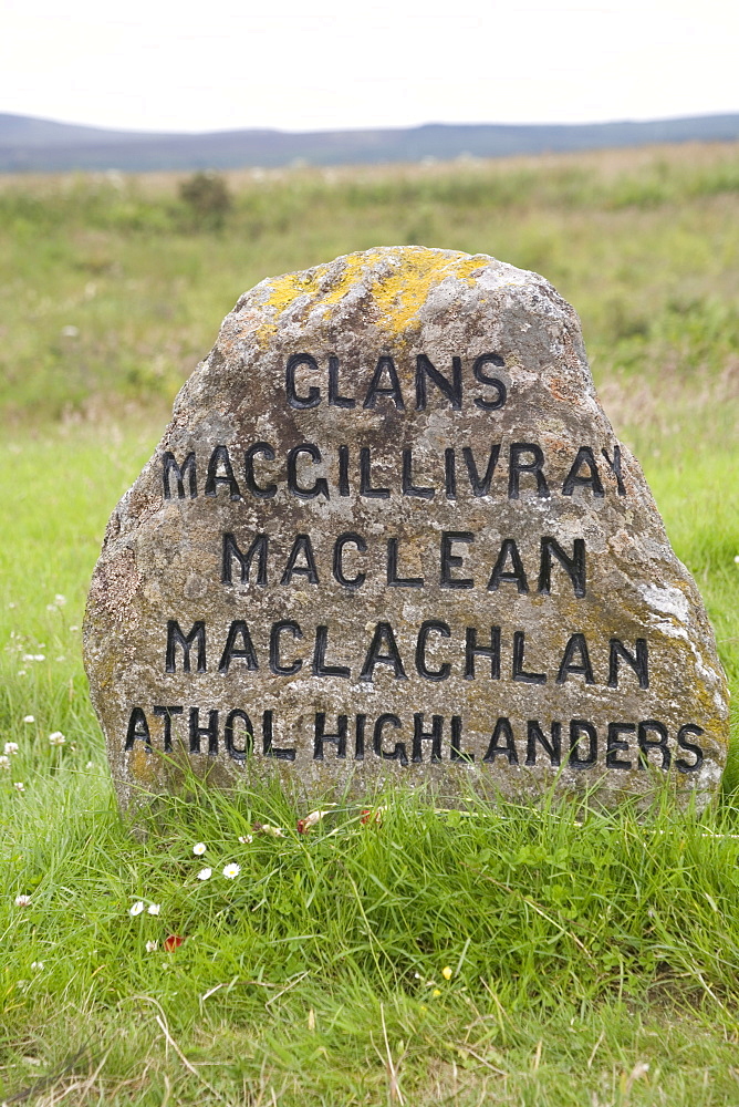 Highlanders' grave, Culloden battlefield, Highlands, Scotland, United Kingdom, Europe