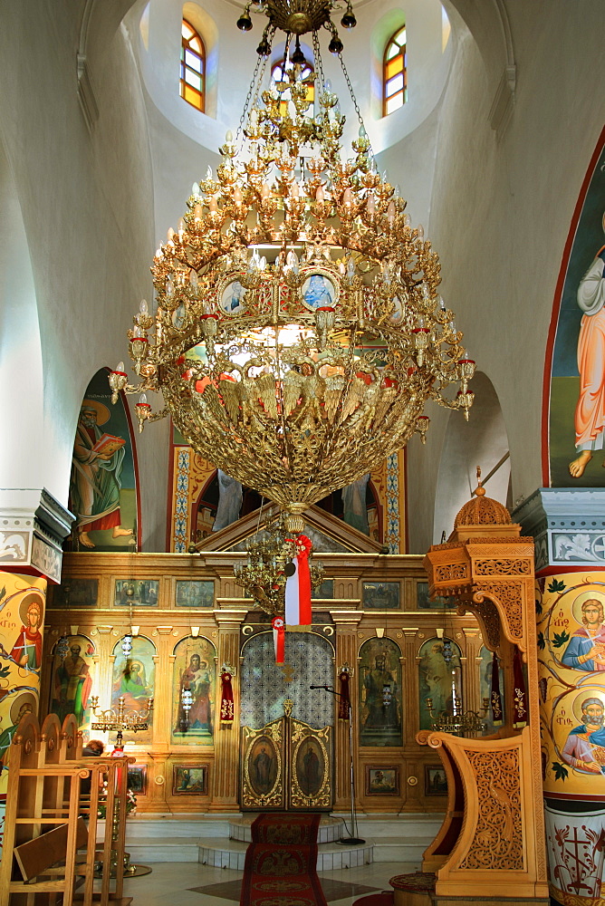 Church interior, Paleochora, Crete, Grek Islands, Greece, Europe