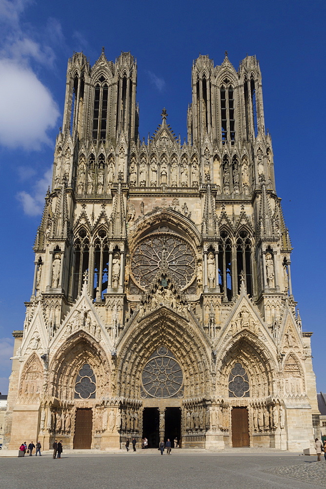 Cathedral, Rheims, UNESCO World Heritage Site, Marne, France, Europe