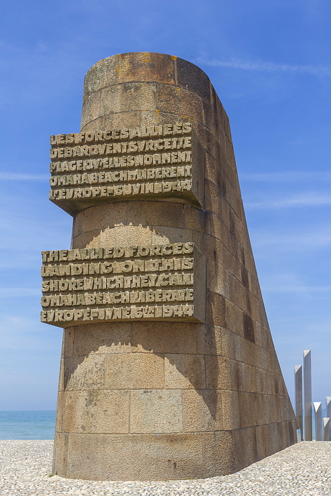 D-Day, 6th June 1944 memorial, Omaha beach, Collevile, Normandy, France, Europe