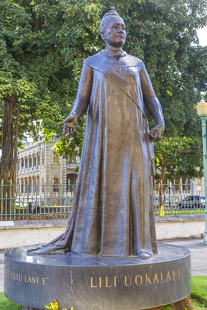 Statue of Queen Liliuokalani, Honolulu, Oahu, Hawaii, United States of America, Pacific