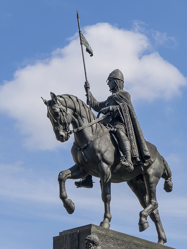 King Wenceslas statue, Wenceslas Square, Prague, Czech Republic, Europe