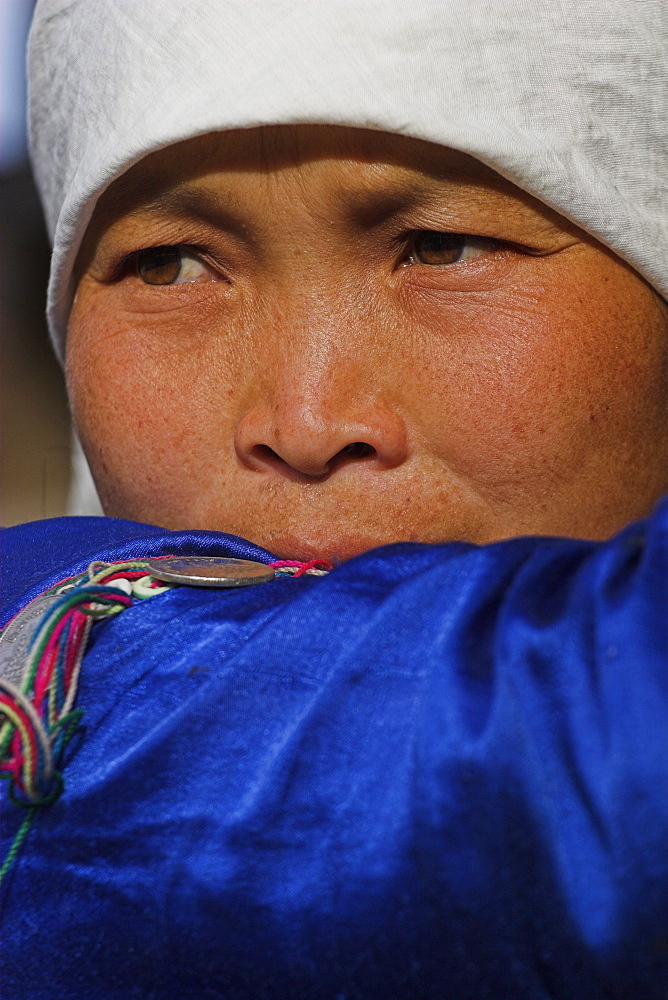 Wan Pauk village (Paulaung tribe), Paulaung lady, Kengtung (Kyaing Tong), Shan State, Myanmar (Burma), Asia