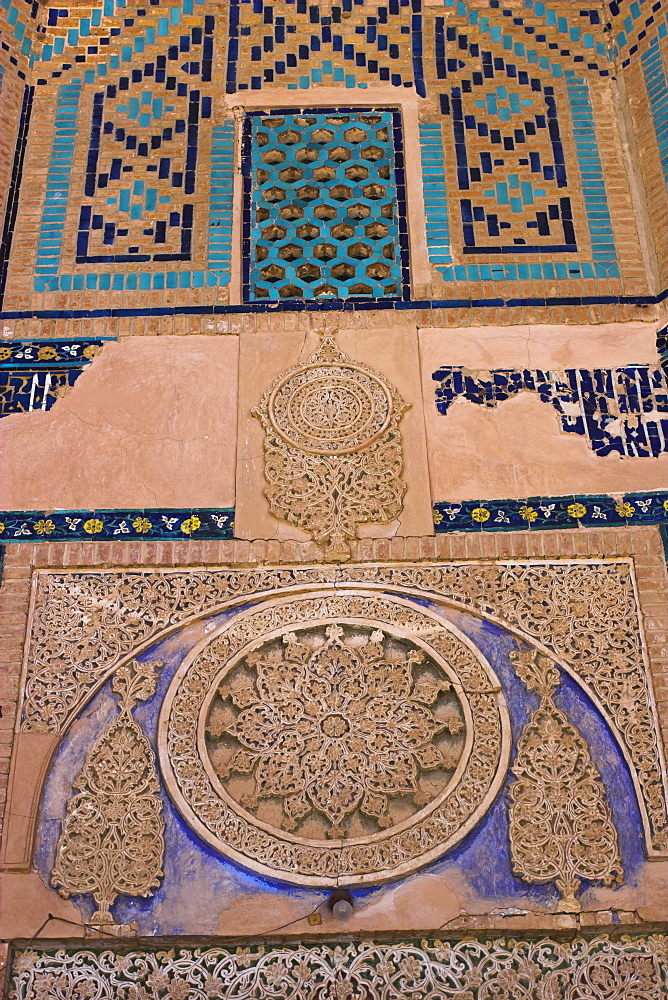 Detail of the hallway, Sufi shrine of Gazargah, Herat, Herat Province, Afghanistan, Asia