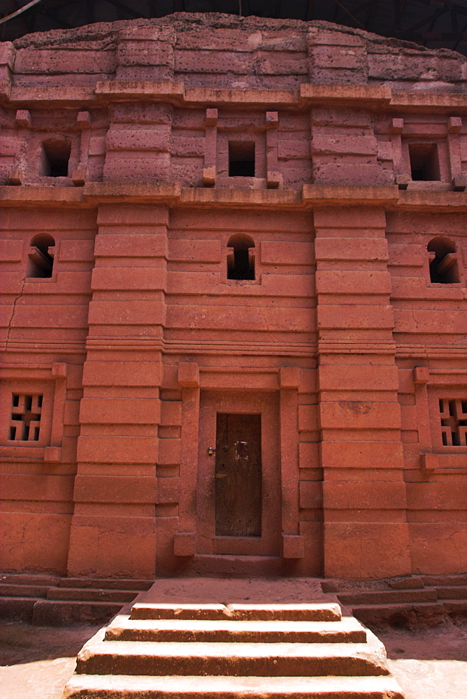 Bet Amanuel, a monolithic church in Axunite style, Lalibela, UNESCO World Heritage Site, Ethiopia, Africa