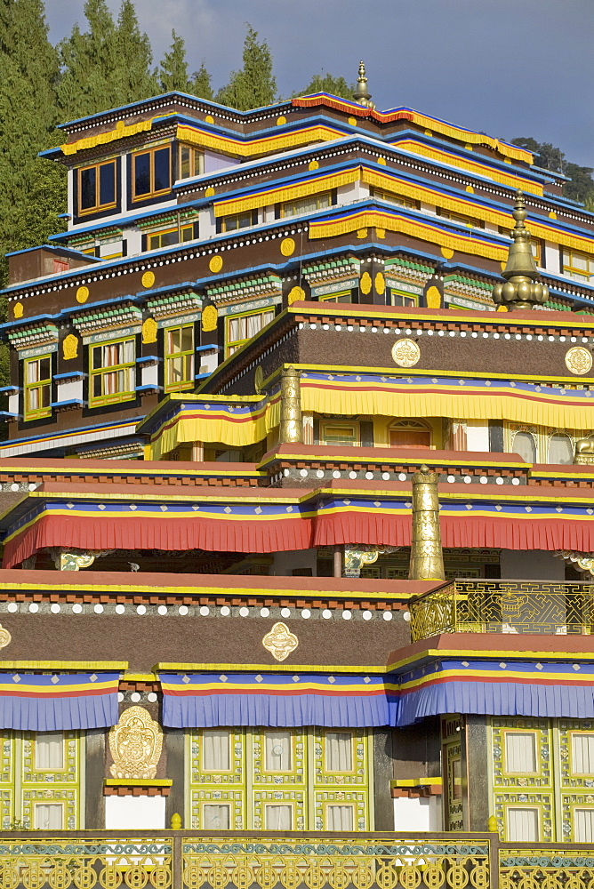 Main monastery building, Rumtek Gompa Complex, Gangtok, Sikkim, India, Asia