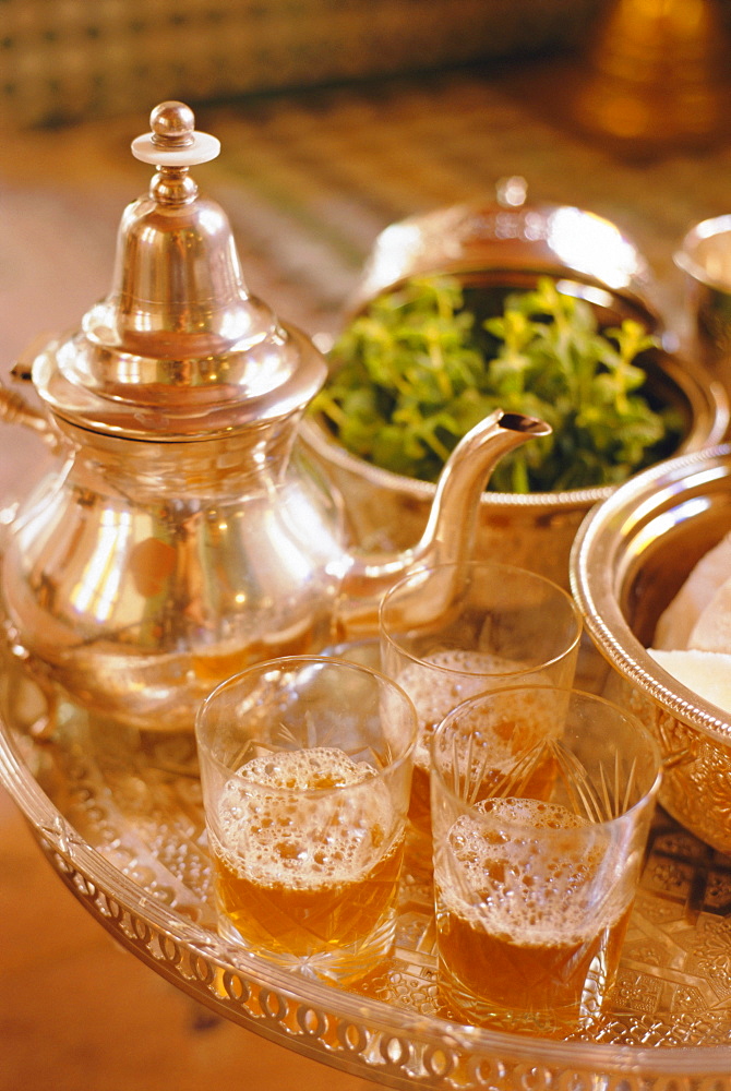 Mint tea, Marrakech, Morocco, North Africa