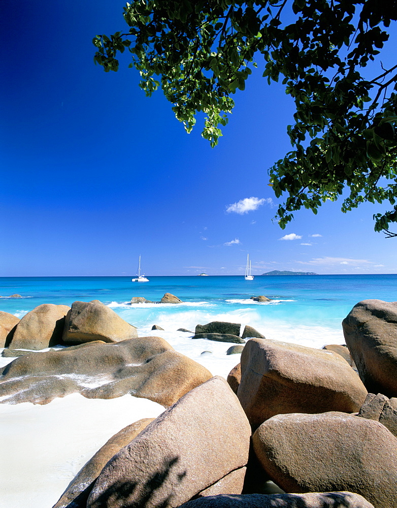 Beach, Anse Lazio, island of Praslin, Seychelles, Indian Ocean, Africa