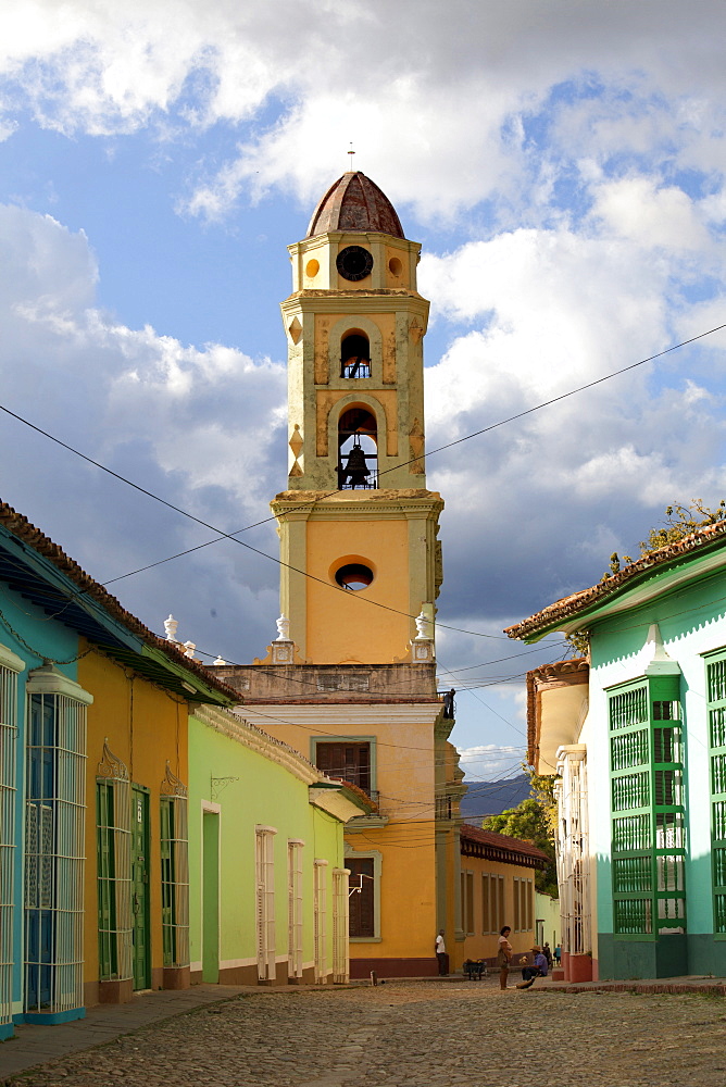 Belltower of The Convento de San Francisco de Asis, UNESCO World Heritage Site, Trinidad, Cuba, West Indies, Central America 