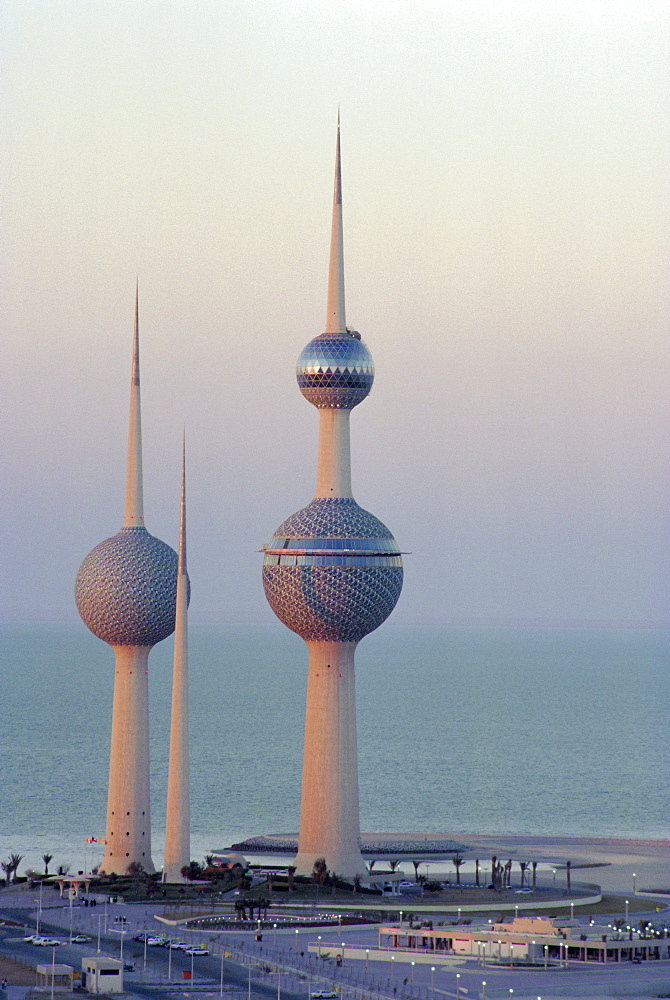 Water towers, Kuwait City, Kuwait, Middle East