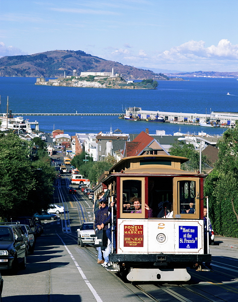 Cable car, San Francisco, California, United States of America, North America