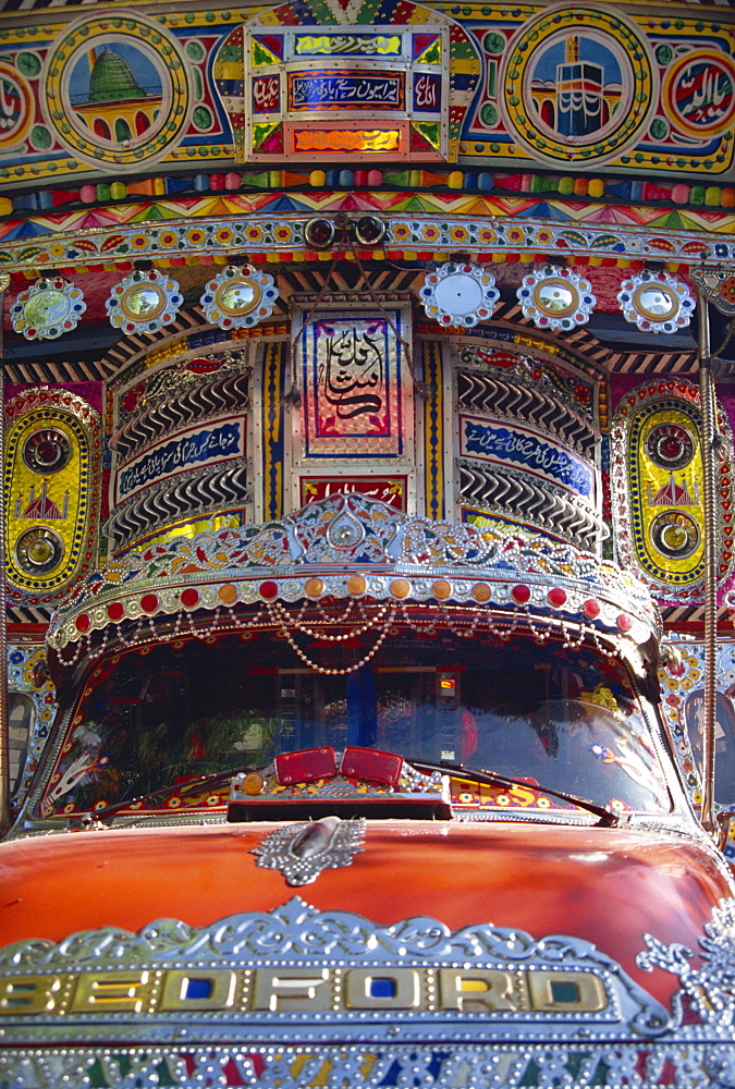 Decorated Bedford van, Gilgit, Pakistan, Asia