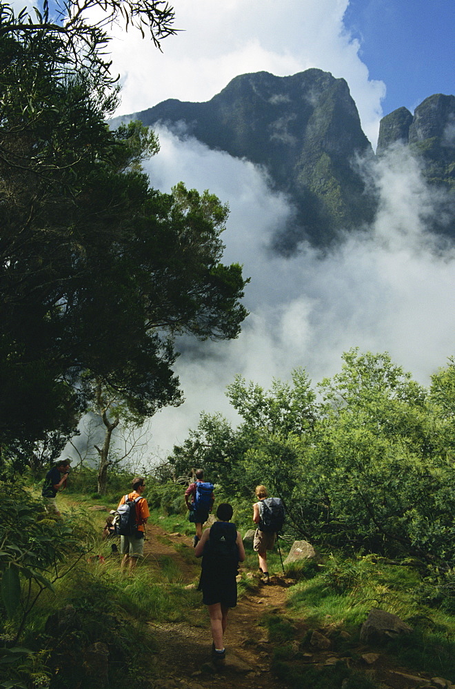 Trekking, Cirque de Salazie, Reunion, Indian Ocean, Africa