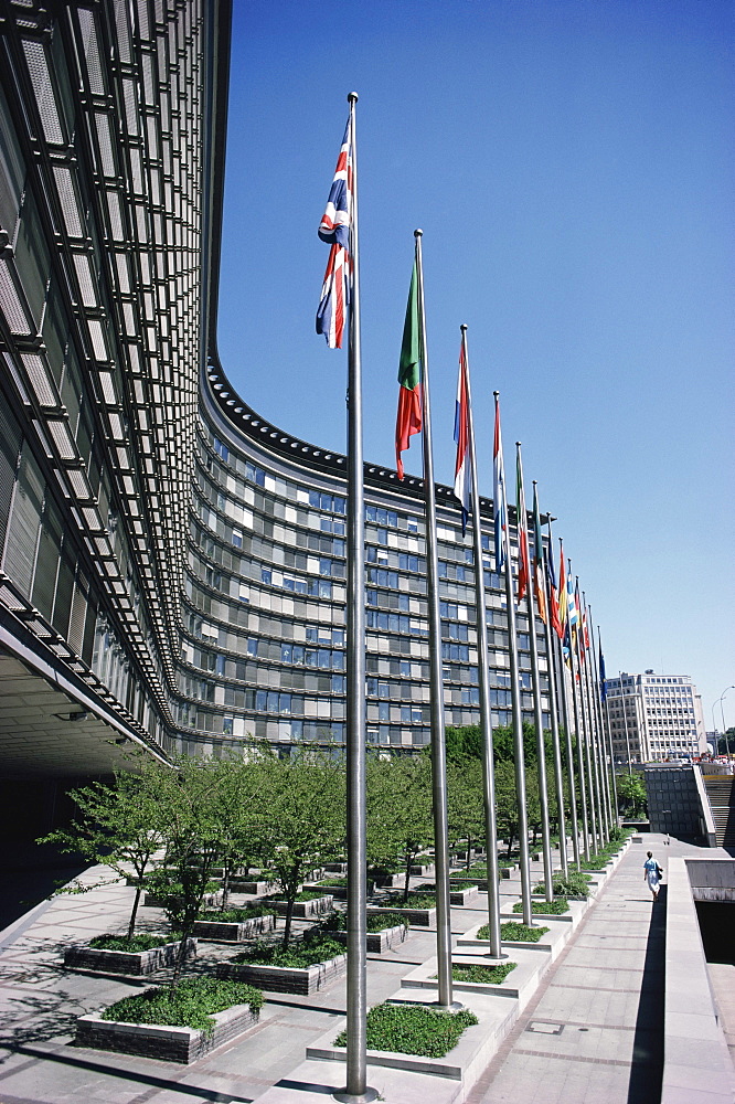 Flags of EU member countries, Brussels, Belgium, Europe