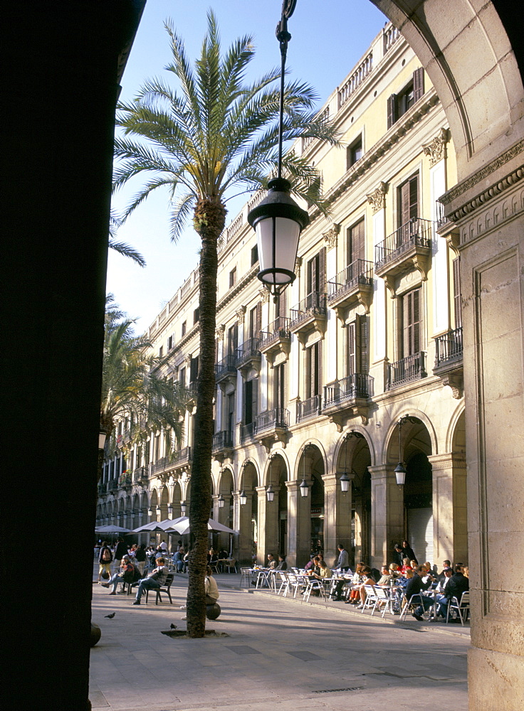 Placa Reial, Barcelona, Catalonia (Cataluna) (Catalunya), Spain, Europe 