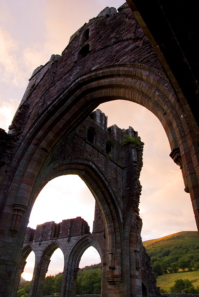 Llantony Priory, Powys, Wales, United Kingdom, Europe