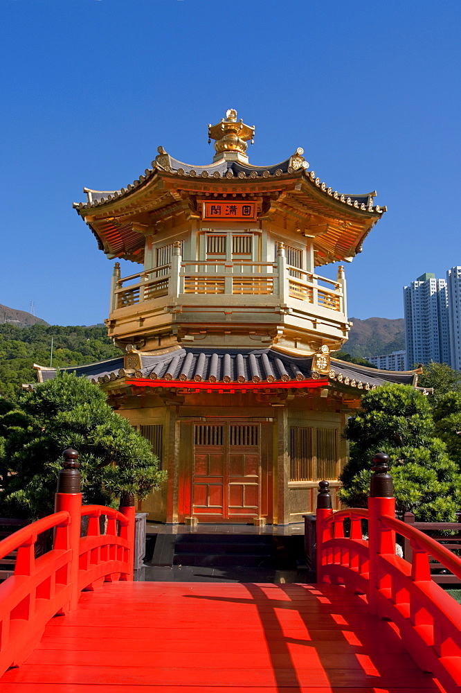 Chi Lin nunnery pagoda, Hong Kong, China, Asia