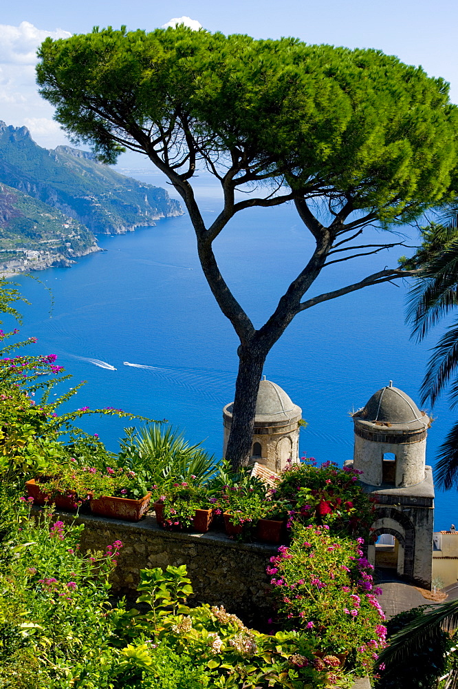 Rufolo view, Ravello, Amalfi Coast, UNESCO World Heritage Site, Campania, Italy, Europe