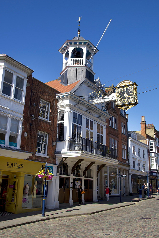 The Guildhall stands in the High Street of Guildford, Surrey, England, United Kingdom, Europe